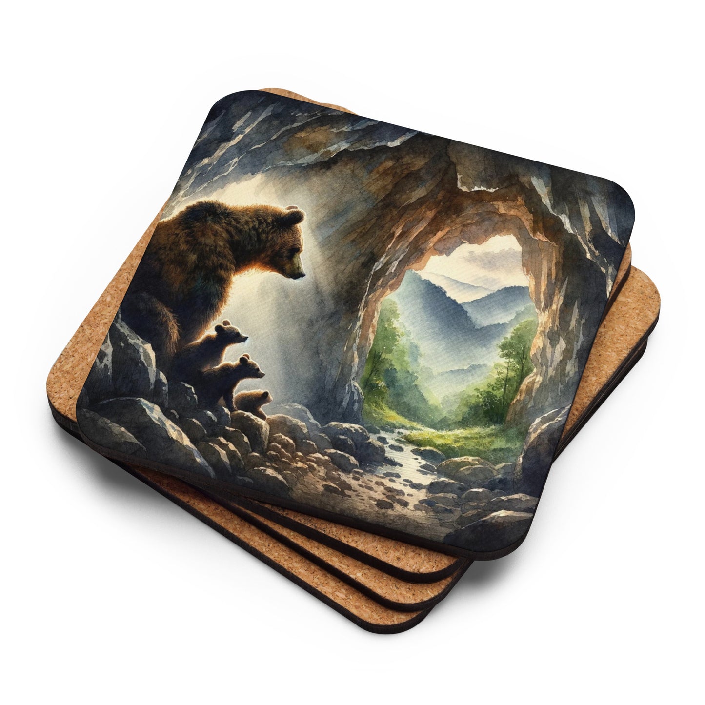 "Smoky Bear Family" Coaster