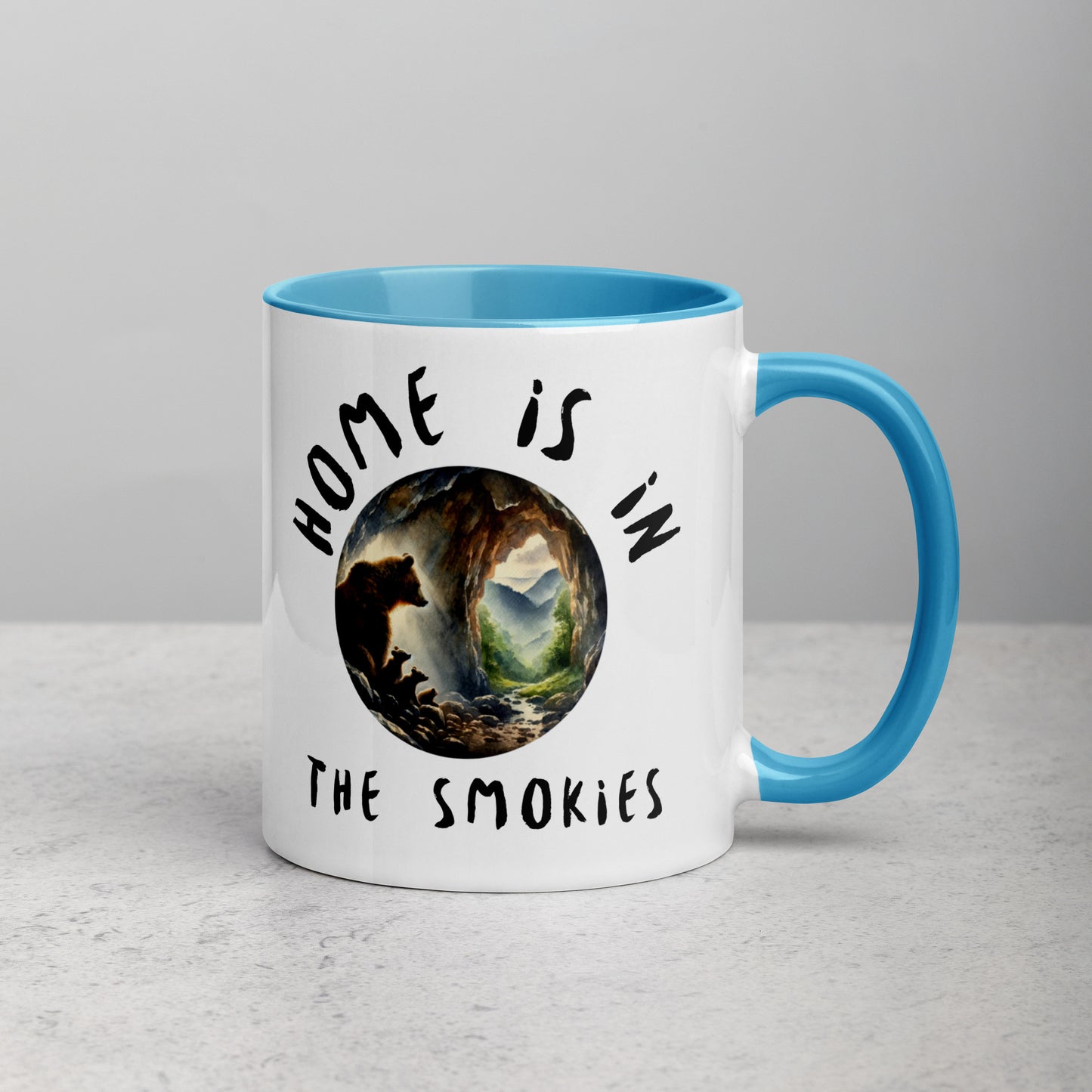 "Home is in the smokies" mug