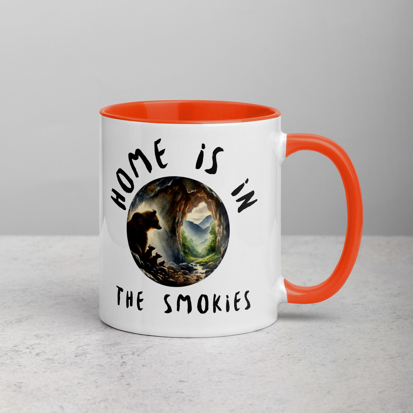 "Home is in the smokies" mug