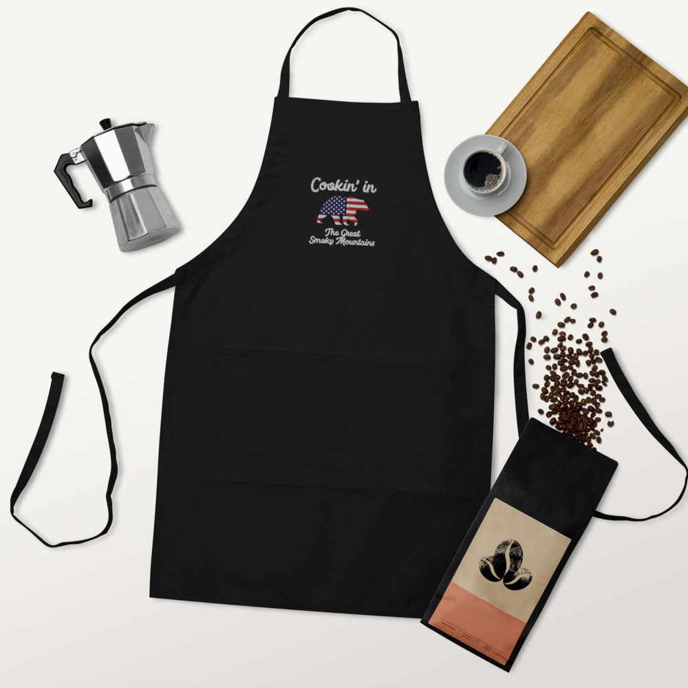 Embroidered "Cookin' in the Smoky Mountains" Apron