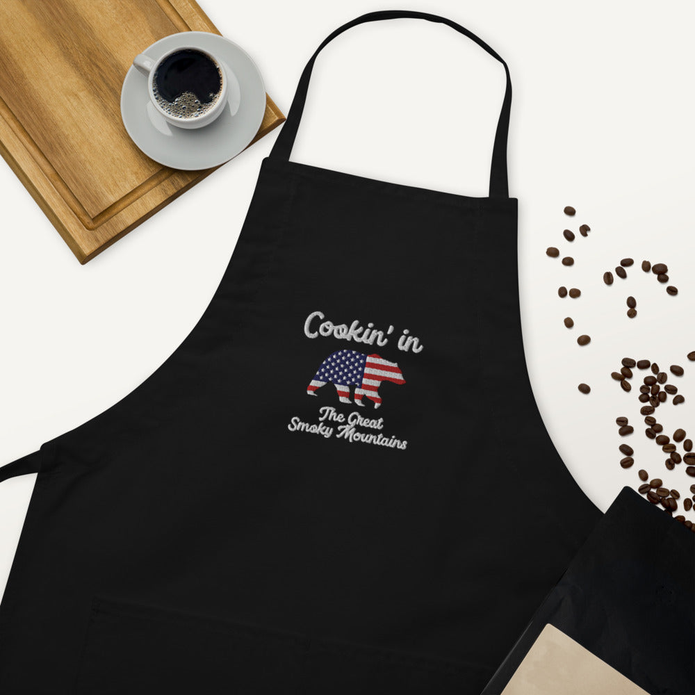 Embroidered "Cookin' in the Smoky Mountains" Apron