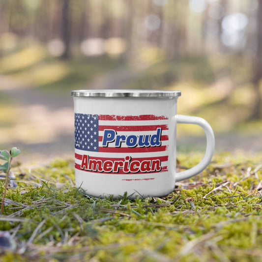 Proud American Enamel Mug