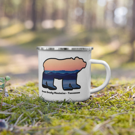 Great Smoky Mountains Bear Enamel Mug