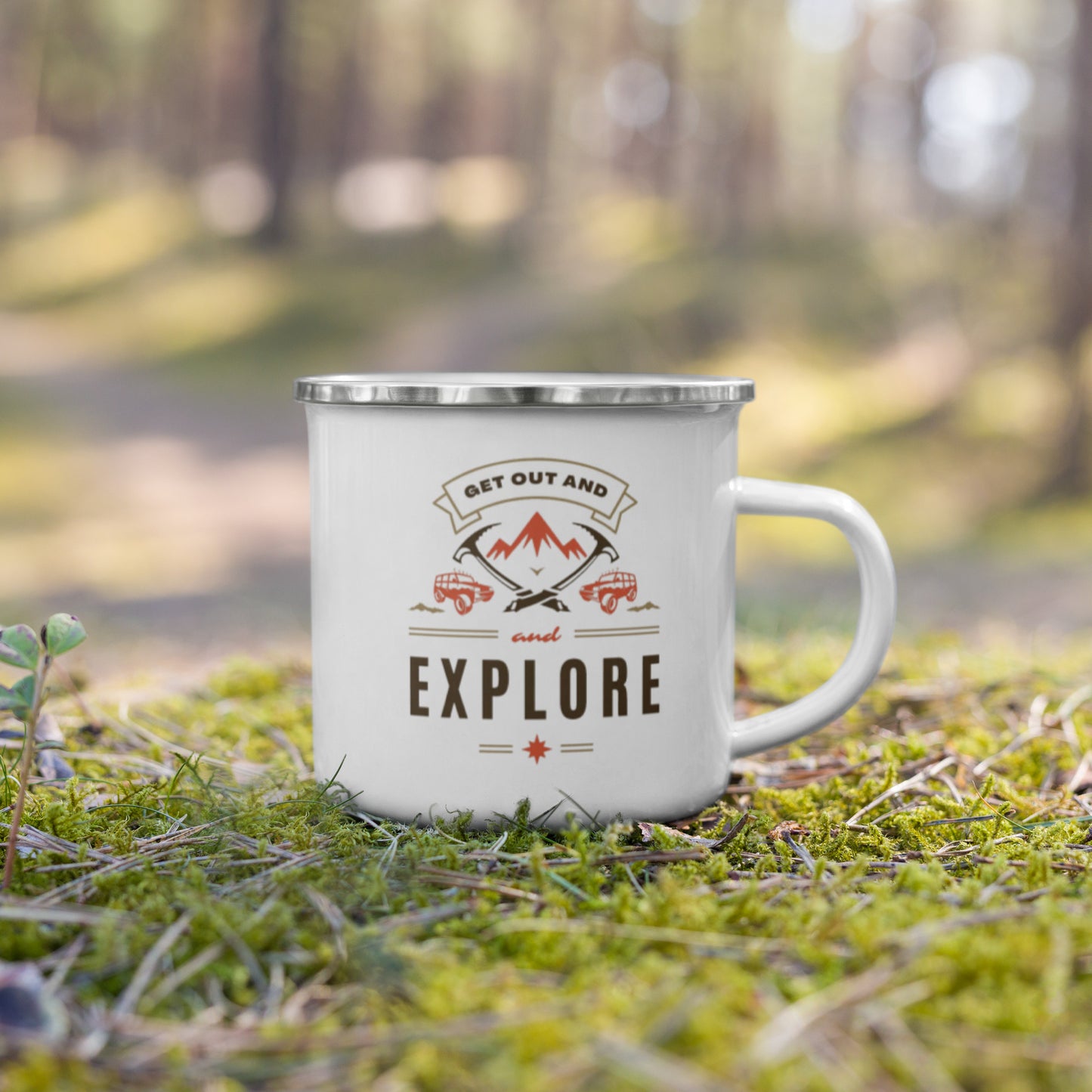 Go our and explore Enamel Mug