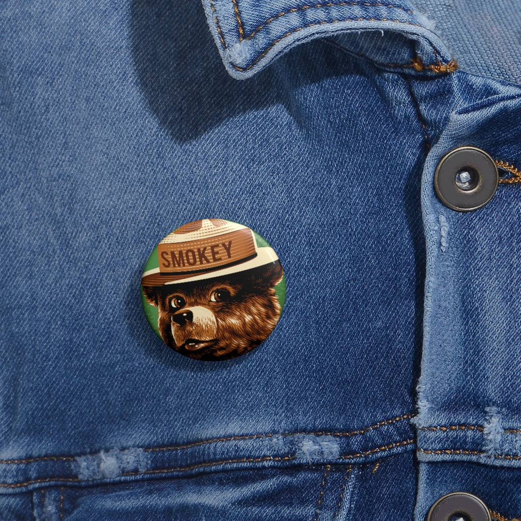 Smokey the Bear Pin Button