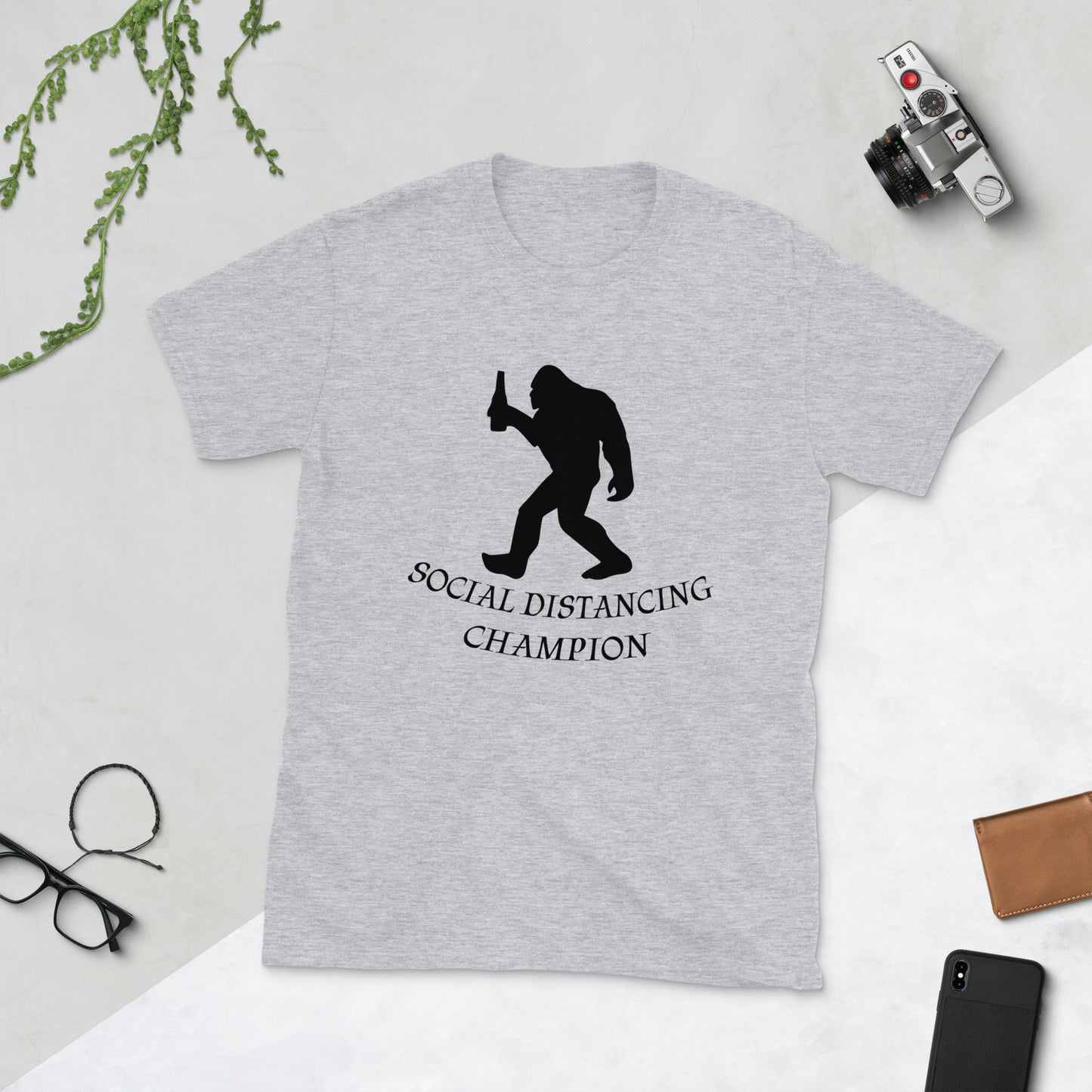 Bigfoot social distancing champion Unisex T-Shirt