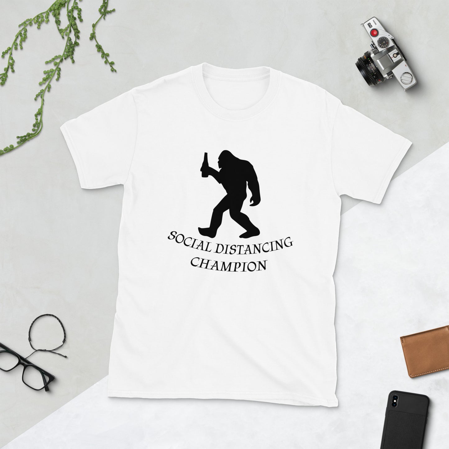 Bigfoot social distancing champion Unisex T-Shirt