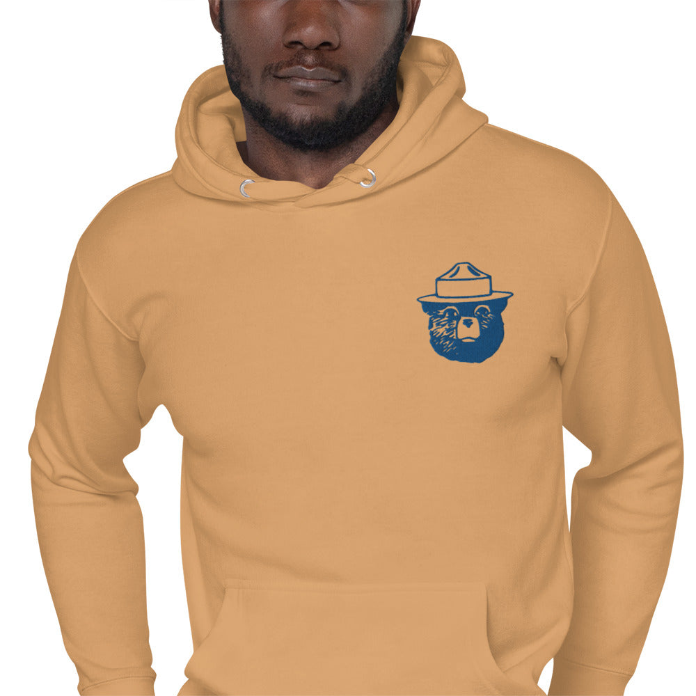 Embroidered Smokey the bear Unisex Hoodie