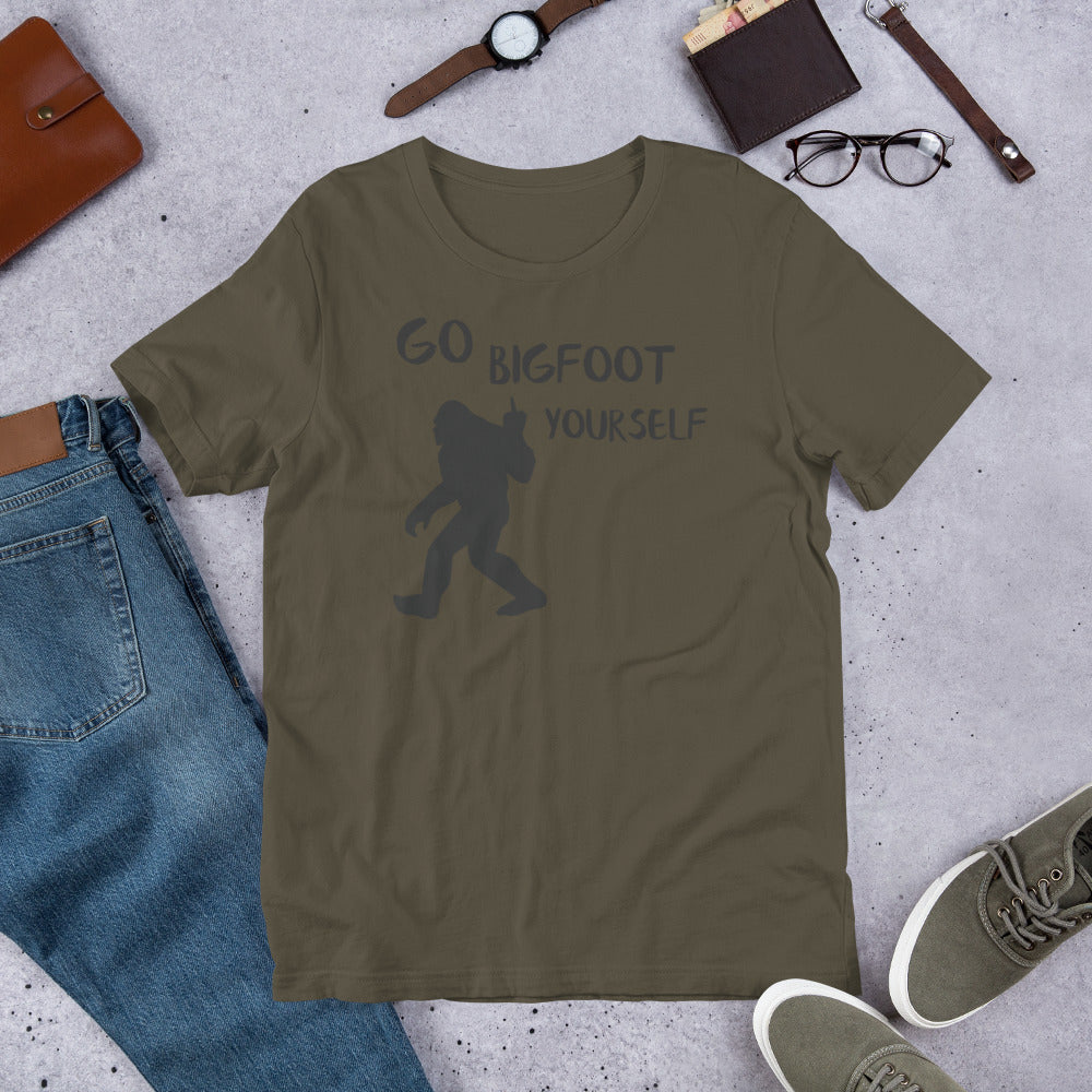 go bigfoot yourself unisex t-shirt